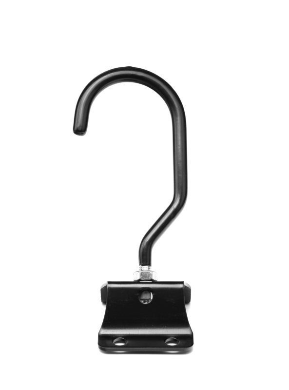 Krog fra Bikepartner til vægophæng af cykel. Gummibelagt krog der også nemt kan monteres på en slatwall. Skruer og rawplugs medfølger ikke.