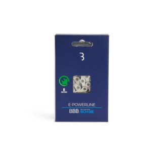 Kæde BBB E-POWERLINE 8 æske Sølv 8 speed E-bike 136L BCH-08E inkl.samleled (10/50)