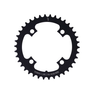 Klinge BBB E-bikeGear (sort).  38T Ø104 stål,1-12 speed BCR-75E