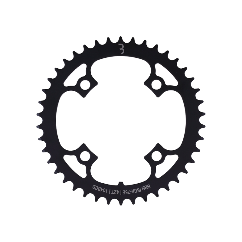 Klinge BBB E-bikeGear (sort). 42T Ø104 stål,1-12 speed BCR-75E