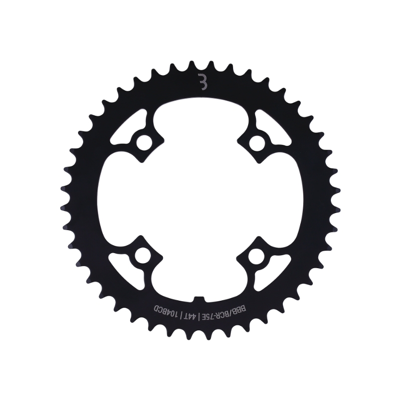 Klinge BBB E-bikeGear (sort). 44T Ø104 stål,1-12 speed BCR-75E