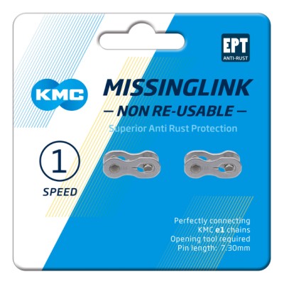 Samleled 1-8 speed fra KMC med EPT MissingLink 1-8 speed. 2 stk. Non re-usable.