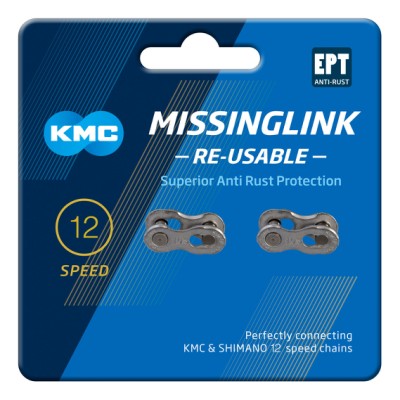 KMC Missinglink 12 speed. Samleled med EPT (anti rust). 2 stk. Non re-usable.