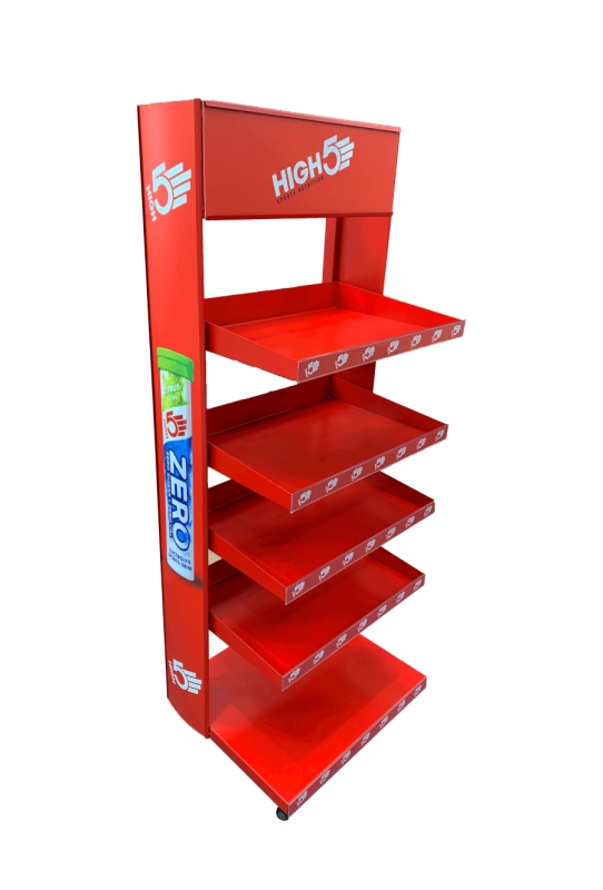 High5 Butik Display rød metal