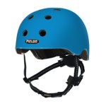 MELON Toddler Rainbow hjelm (blå), XXS 46-50 cm. X-FIX strop system, magnetisk spænde, 360° refleks og Cool Max vaskbar polstring, Vægt KUN 250 gr.