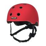 MELON Toddler Rainbow hjelm (rød), XXS 46-50 cm. X-FIX strop system, magnetisk spænde, 360° refleks og Cool Max vaskbar polstring, Vægt KUN 250 gr.